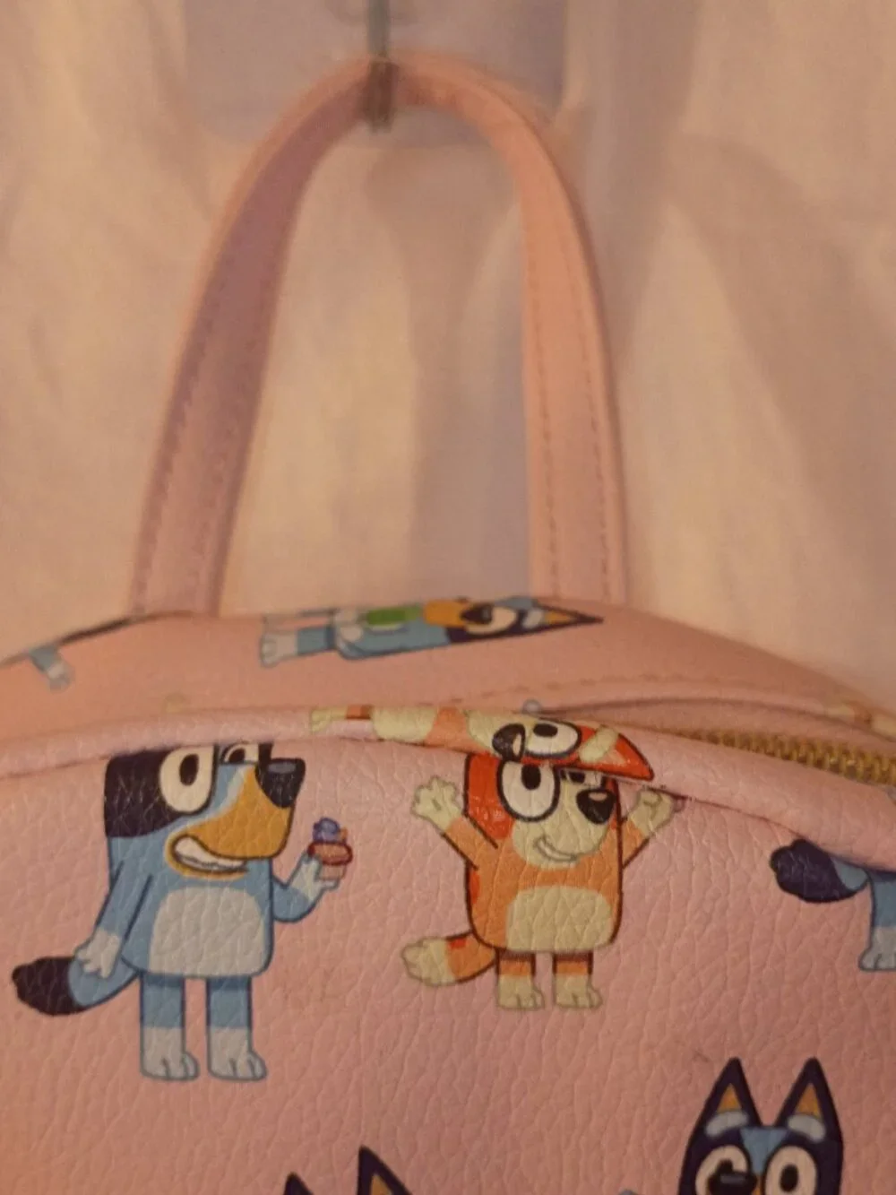 Pink Leather Bluey Mini Backpack NWOT!